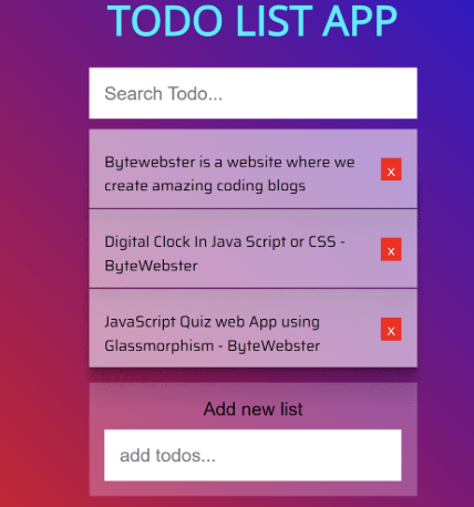 Task tracking app with filters